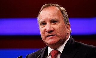 Stefan Löfven, Kandidat für die Präsidentschaft der Party of European Socialists (PES), spricht zu Beginn der zweitägigen Tagung der PES. - Carsten Koall/dpa