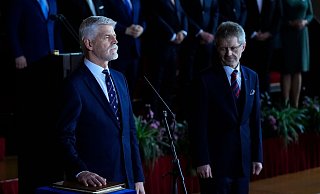 Petr Pavel legt auf der Prager Burg den Amtseid ab. - Petr David Josek/AP/dpa