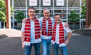 Der Gütersloher Landrat Sven-Georg Adenauer will perspektivisch Präsident des 1. FC Köln werden und macht Werbung für sich. - Jordi Mergen