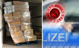 Nicht nur die Ladung war nicht gesichert. Der Inhalt der Ladung sorgte bei den Polizeibeamten für ein besonderes Ekelgefühl. - Polizei