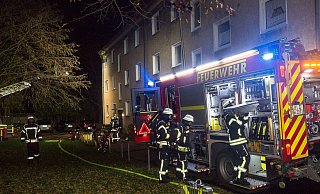 Die Feuerwehr rückte mit rund 20 Einsatzkräften an die Straße Auf dem Oberen Esch aus. - Christian Mathiesen