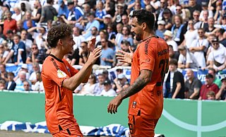 Der SC Paderborn erreicht souverän die 2. Runde des DFB-Pokals. - Carmen Jaspersen/dpa