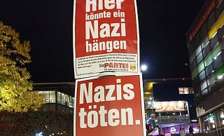 Die Plakate der Satirepartei "Die Partei" sorgen seit 2019 für Diskussionen, auch auf juristischer Ebene. - Die Partei