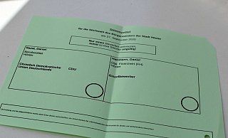 So sieht der Stimmzettel für die Bürgermeister-Stichwahl in Höxter am 27. September aus. - Stadt Höxter