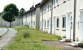 Die ehemaligen Britenwohnungen an der Sperberstraße stehen seit einigen Jahren leer. - Christian Weische