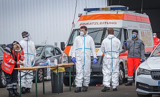Das Bielefelder Corona-Testzentrum. - Sarah Jonek