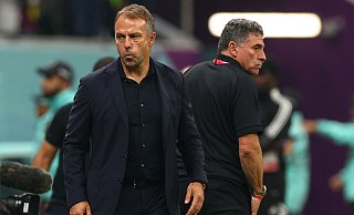 Angefressen: Bundestrainer Hansi Flick nach dem deutschen WM-Aus. - Christian Charisius/dpa