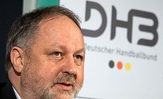 Verbandschef Andreas Michelmann erfreut sich am Auftritt der deutschen Handballer. - David Hutzler/Deutsche Presse-Agentur GmbH/dpa