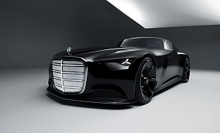 Die Vision Iconic präsentiert sich als luxuriöses XXL-Coupé: Das Showcar erinnert mit seinem Design an den legendären Autobahn-Kurier der 1930er-Jahre und verbindet klassische Eleganz mit modernster Technik. - Mercedes-Benz AG/dpa-tmn