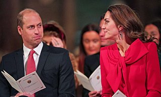Kate, Herzogin von Cambridge, und ihr Mann Prinz William in der Westminster Abbey. - Foto: Yui Mok/PA Wire/dpa