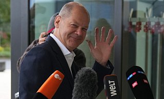 «Da ist ein Aufbruch, die treffen die richtigen Entscheidungen für unsere Zukunft»: Olaf Scholz. - Foto: Kay Nietfeld/dpa