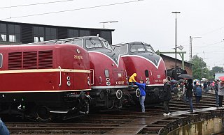 Für Eisenbahnfans steht am Wochenende wieder Vivat Viadukt in Altenbeken an. Hoffentlich mit besserem Wetter als vor einigen Jahren, wie unser Archivfoto es zeigt. - Marc Köppelmann