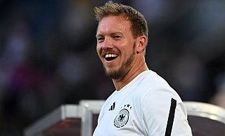Julian Nagelsmann hat Spaß gegen Ungarn und freut sich auf die Kraftprobe mit Holland. - Fabian Strauch/dpa