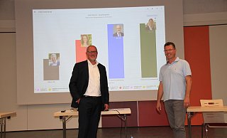 Für beide geht es jetzt um alles: Johannes Schlütz (l.) und Rainer Vidal treten bei der Nieheimer Stichwahl in rund zwei Wochen an. - Madita Schellenberg
