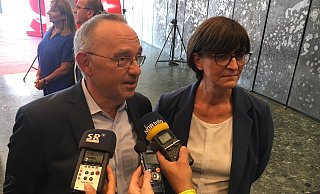 Norbert Walter-Borjans und Saskia Esken im Interview. - Lothar Schmalen