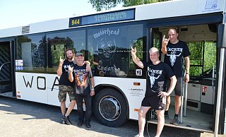 Reisegruppe: Busfahrer Torsten und seine Kumpels Markus, Dieter und Michael. - Katharina Thiel