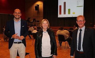 Philip Kleineberg (CDU), Regina Schlüter-Ruff (Grüne) und Amtsinhaber Thomas Meyer (SPD, v. l.) waren ins Rennen ums Bürgermeisteramt gegangen. Foto: Ekkehard Wind - Ekkehard Wind