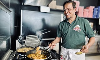 Eröffnung des „Pizza Kitchen“ von Reaz Ahmed an der Viktoriastraße in Bielefeld. - Stefan Becker