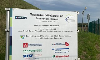 Die Wetterstation am Wasserhochbehälter in Drenke wurde im September 1999 eingeweiht. - Privat