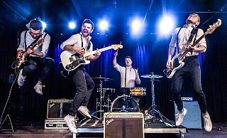 Die Goodbeats spielen im Biergarten des Brauhauses. - Fotonachweis Maria Heggemann