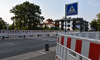 Die Beplankung der Schützenbrücke ist für Fußgänger gesperrt. - Sara Mattana