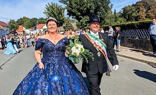 Bernd und Manuela Rottländer sind die stolzen Regenten im Jubiläumsjahr der Schützengilde. - Burkhard Battran