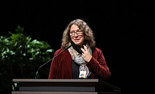 In einer persönlichen Rede begründete Umweltdezernentin Anja Ritschel am Donnerstagabend in der Stadthalle ihre gut überlegte, nicht leichte Entscheidung. - Oliver Krato