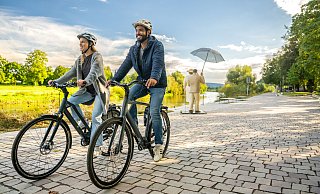Der Weserradweg bei Höxter gehört zu den beliebtesten in ganz Deutschland und ist mehrfach ausgezeichnet. - Dominik Ketz