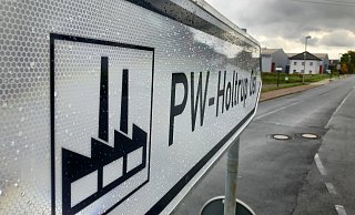 Das Gewerbegebiet Holtrup-Ost II soll nach Norden erweitert werden. Spätestens dann ist eine zweite Straße zur notwendig, um den wachsenden Lkw-Verkehr aufzufangen. MT- - Foto: Thomas Lieske