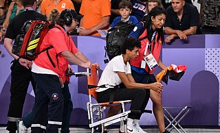 Nach dem Olympia-Wettkampf in Paris hatte Malaika Mihambo mit Atemproblemen zu kämpfen. - Kirill Kudryavtsev/AFP/dpa