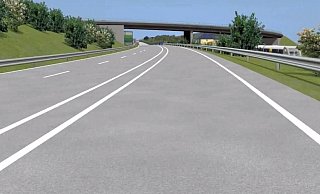 Eine Grafik zeigt die neue Schleife zur Anbindung Ottbergens an die umgebaute B 64. - Wiederer Ingenieurbuero/Straßen NRW