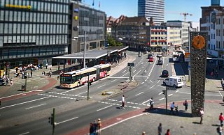 Der Jahnplatz wird demnächst generalüberholt, die ersten Baustellen gibt es derzeit bereits. - Sarah Jonek (Archiv)