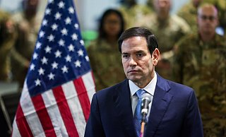 US-Außenminister Marco Rubio ist zu Besuch in Israel. - Fadel Senna/Pool AFP via AP/dpa