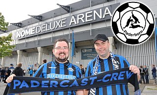 Andreas Ludwig (l.) und Markus Lüttgens schreiben für "nw.de" im Wechsel die SCP-Fankolumne "Drei-Hasen-Grätsche". - Frank Beineke