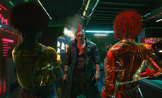 Für rote Haare guckt einen in der Welt von Cyberpunk 2077 niemand mehr schräg an. Hier entfernen sich manche für drei neue Augen die komplette Stirn. - CD Projekt Red