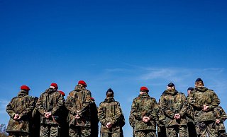 Soldaten der Bundeswehr auf dem Marinestützpunkt Eckernförde in Schleswig-Holstein. - Axel Heimken/dpa