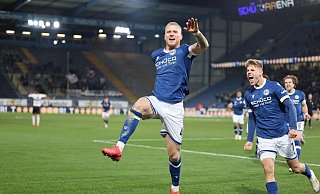 Arminia Bielefelds Louis Oppie bejubelt seinen Siegtreffer gegen den FC Ingolstadt. - Oliver Krato