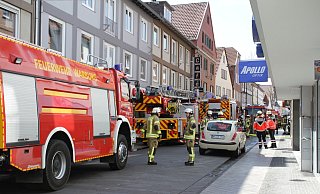 Die Feuerwehr rückte zum Einsatz in der Warburger Innenstadt aus. - Dieter Scholz