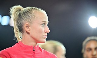 Torjägerin Lea Schüller geht manchmal bei der EM noch unter. - Sebastian Christoph Gollnow/dpa