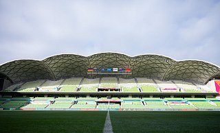 Ein Blick in das Stadion von Melbourne. - Sebastian Christoph Gollnow/dpa