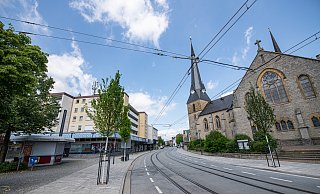 Die Hauptstraße ist wieder frei. Doch in den Geschäften herrscht Leerstand. Auch der Treppenplatz steht in der Kritik. Foto: Felix Brenneke - Felix Brenneke