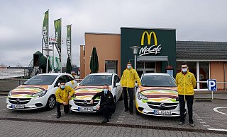 Ab sofort ist die Fahrzeug-Flotte in Paderborn unterwegs. - Mc Donalds's