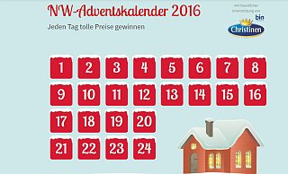 Mitmachen lohnt sich: Mit dem NW-Adventskalender 2016  können Sie jeden Tag tolle Preise gewinnen. - NW