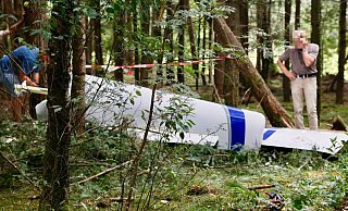 Das Segelflugzeug vom Typ ASK21 wurde bei dem Absturz total zerstört. - Anna Lena Hinder