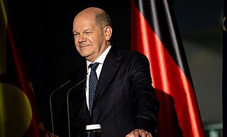 Hofft auf eine erfolgreiche Heim-EM 2024: Olaf Scholz. - Fabian Sommer/dpa/Archivbild