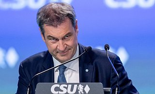 Parteichef Markus Söder beim CSU-Parteitag in Nürnberg am vergangenen Wochenende. - Foto: Daniel Karmann/dpa