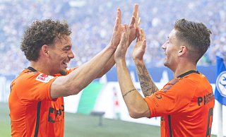 SCP-Akteur Aaron Zehnter (l.) war der Top-Vorlagengeber der 2. Liga. Winterneuzugang Marvin Mehlem konnte die in ihn gesetzten Erwartungen nur bedingt erfüllen. - Picture Alliance