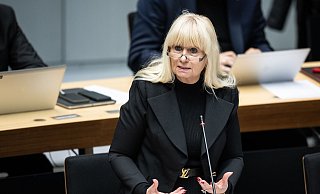 Berlins Innensenatorin Spranger bringt bei der Bewerbung um Olympische Spiele ein «charmantes Tandem» ins Spiel. - Hannes P Albert/dpa
