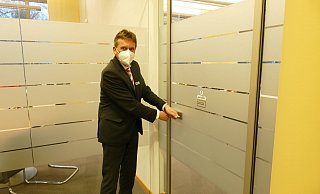 Schließt heute zu letzten Male sein Büro auf. Jürgen Hunting geht in den Ruhestand. - Thorsten Mailänder