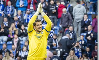 Der ehemalige Arminia-Torhüter Stefan Ortega Moreno wurde beim Abschiedsspiel von Fabian Klos in der Schüco-Arena gefeiert. - Sarah Jonek